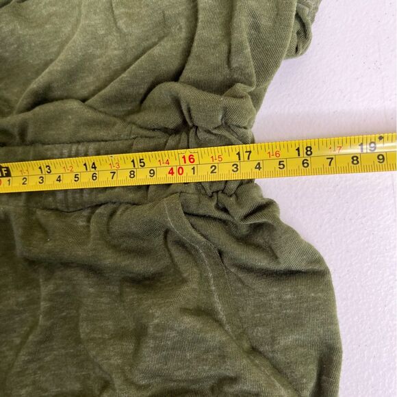 Harlow and Rose Woman Green Jumpsuit Sleeveless Elastic Waist Burnout Pockets 1X - Picture 13 of 16